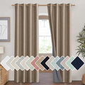 NICETOWN Burlap Vintage Open Linen Weave Thermal Curtains