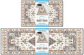 Boho Kitchen Mat Set - Anti-Fatigue Cushioned Rugs for Standing