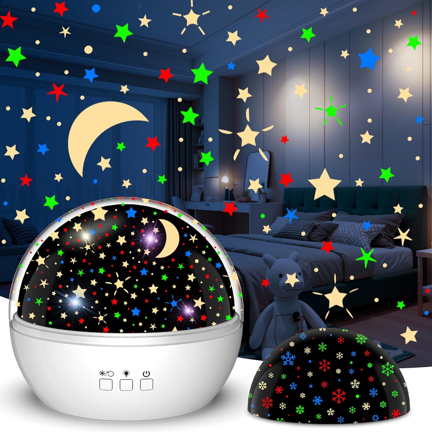 360 Rotation Star Projector Night Light