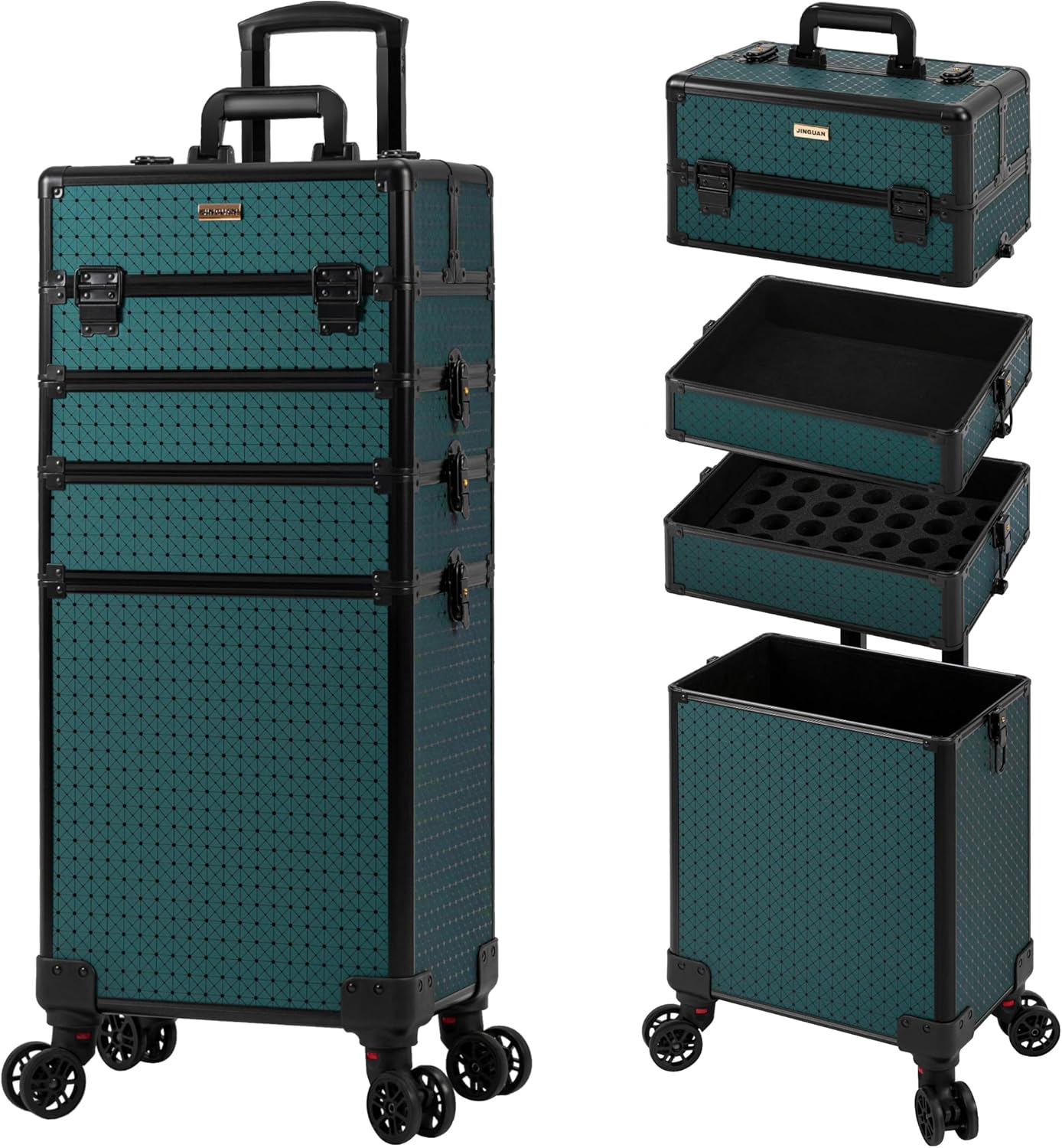 4 in 1 Professional Makeup Train Case for Artists and Stylists