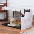 600D Dog Crate Cover 48 in Beige - Breathable Waterproof Crate Cover