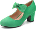 Mary Jane Low Block Chunky Heels Pumps - Comfortable Low Heels