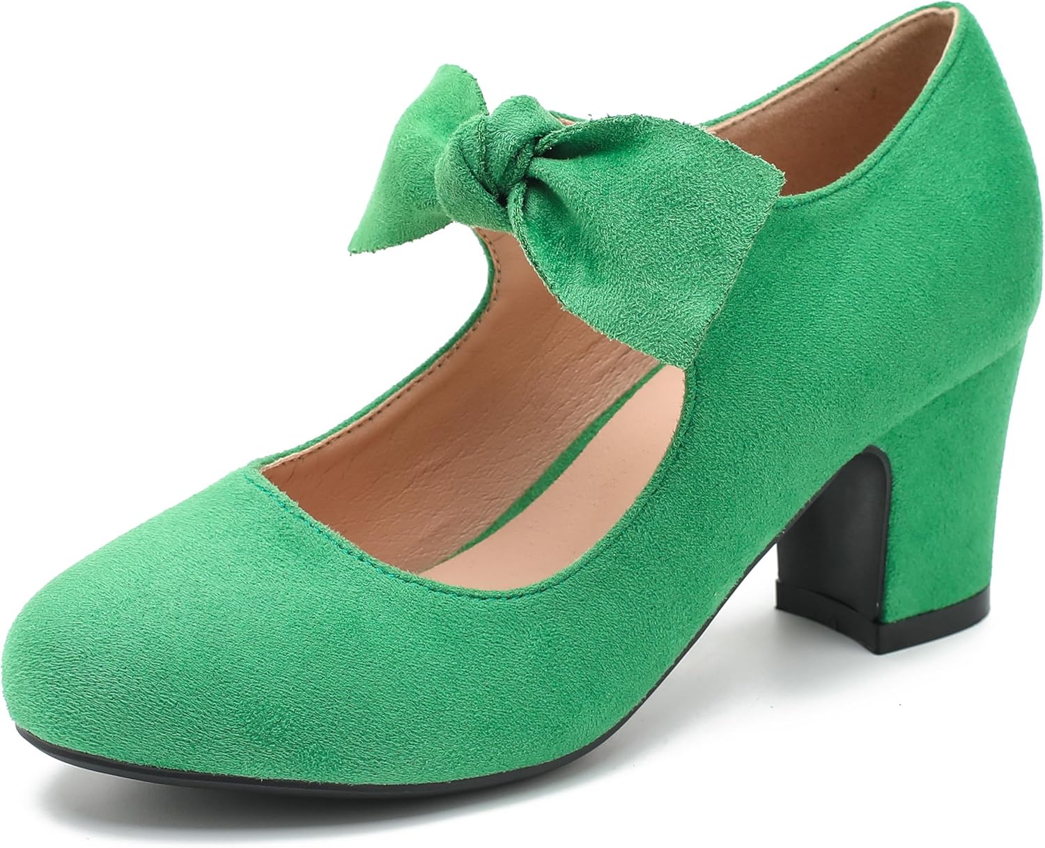 Stylish Women's Bow Mary Jane Low Block Heels for Any Occasion