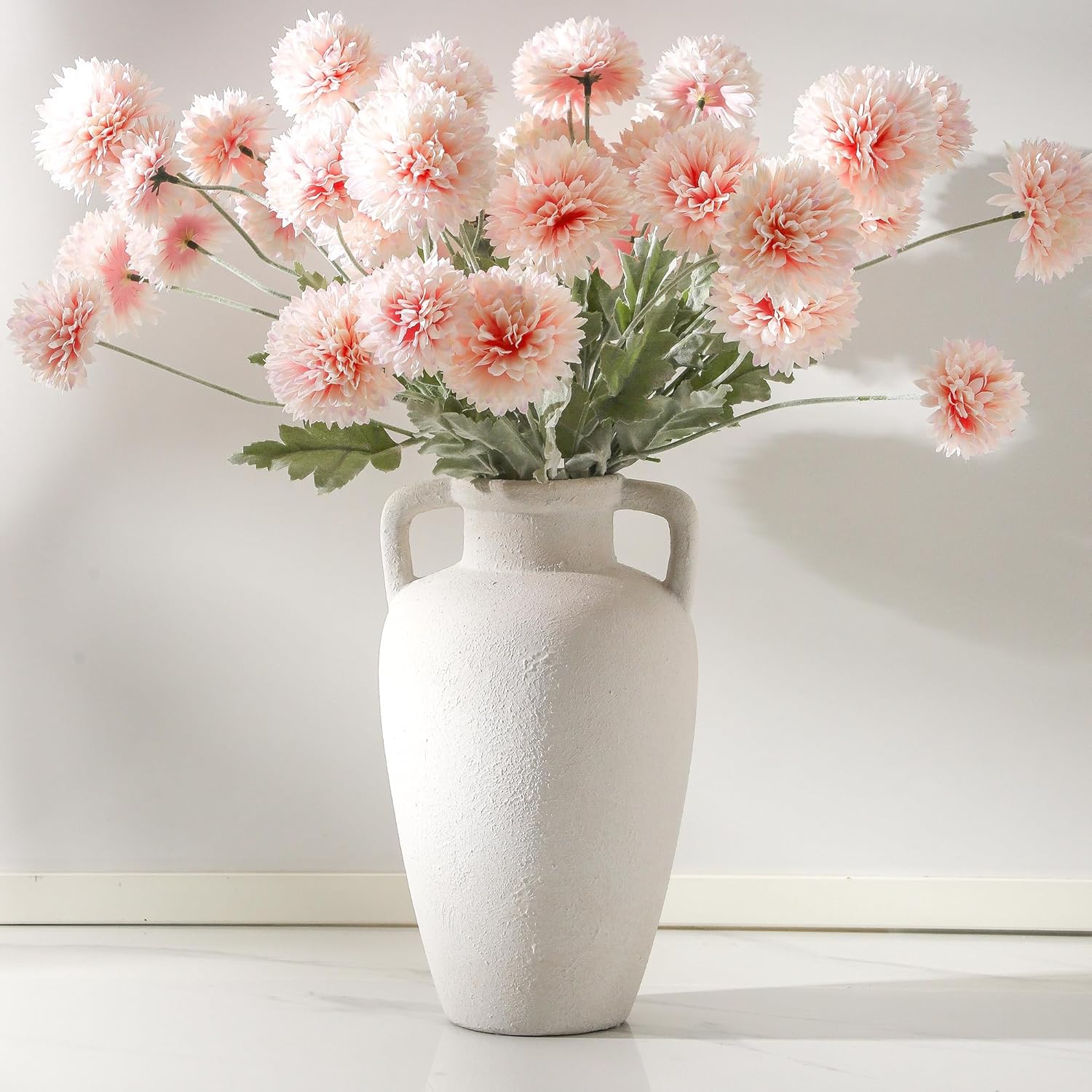 Large Ceramic Vase - 11.41 inch Rustic Decorative Flower Vase