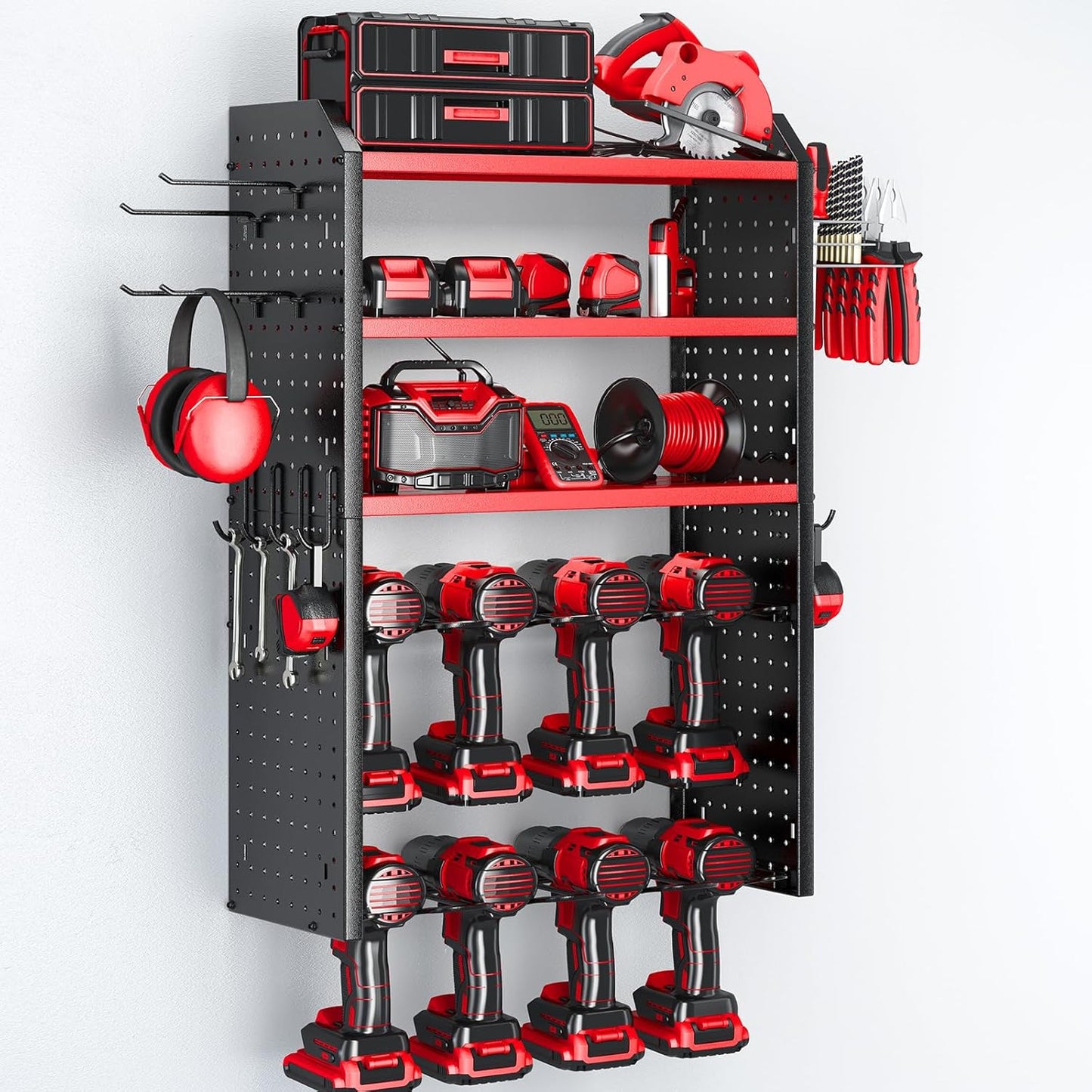 KAFAHOM Power Tool Organizer for Efficient Garage Storage