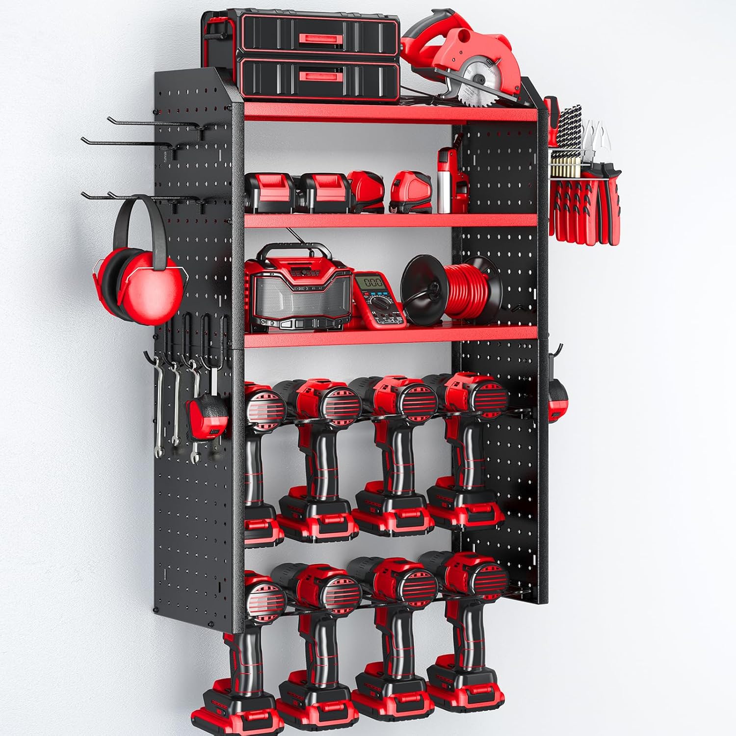 KAFAHOM Power Tool Organizer for Efficient Garage Storage