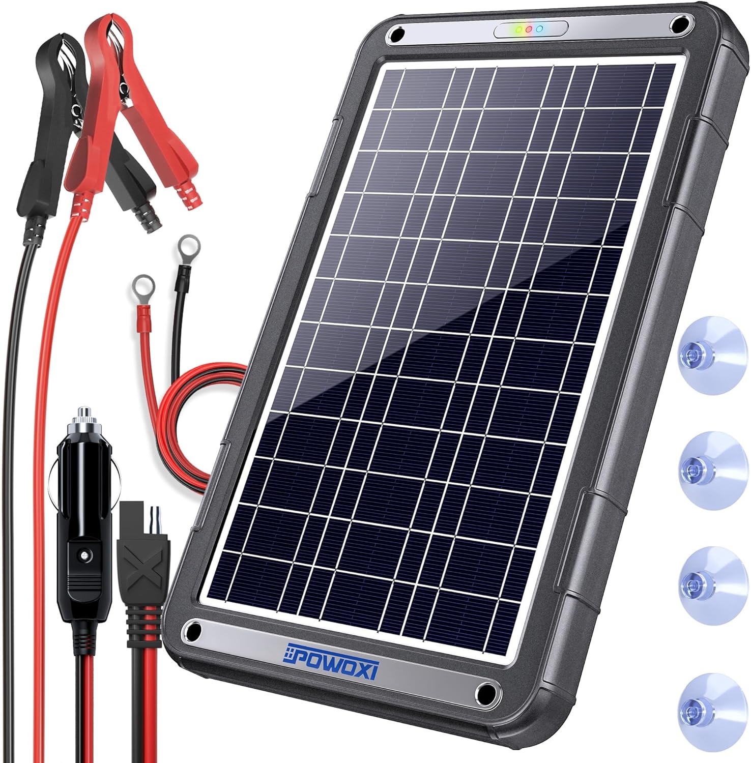 POWOXI 12V Solar Car Battery Charger: Efficient 12W MPPT Kit