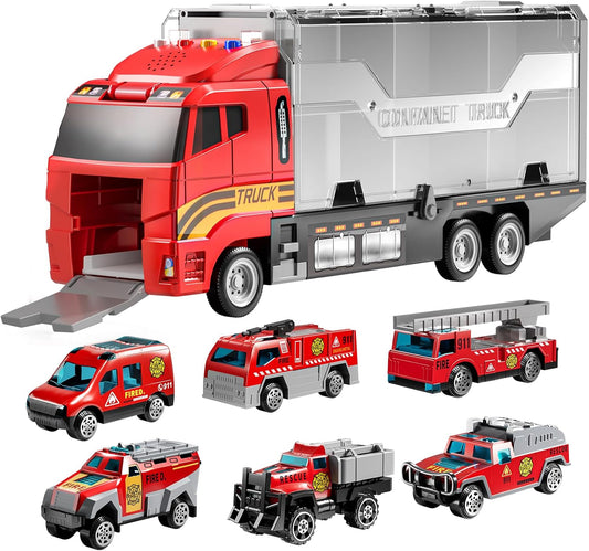 TEMI Alloy Fire Rescue Vehicle Set - Imaginative Play for Kids!