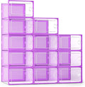 X-Large Shoe Storage Boxes Stackable 12 Pack - Clear Sneaker