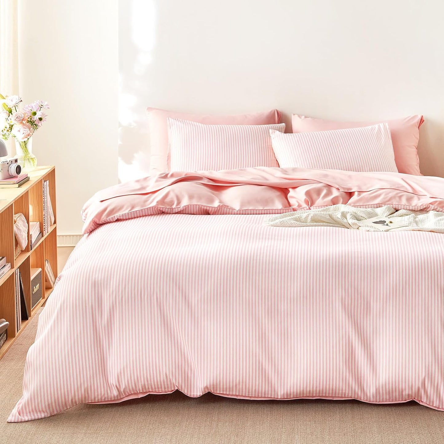 Wake In Cloud Striped Comforter Set for Cozy Farmhouse Style