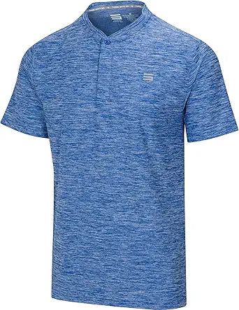 Three Sixty Six Collarless Golf Shirts for Men - Quick Dry T-Shirt
