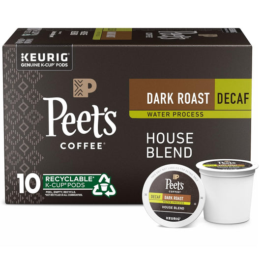 Peet's Dark Roast Decaf K-Cups - Rich Flavor, Zero Caffeine