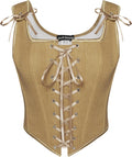 Scarlet Darkness Renaissance Corset Top - Breathable Linen Comfort put