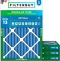 24x30x2 MERV 13 Air Filter 4-Pack - Electrostatic Pleated Defense