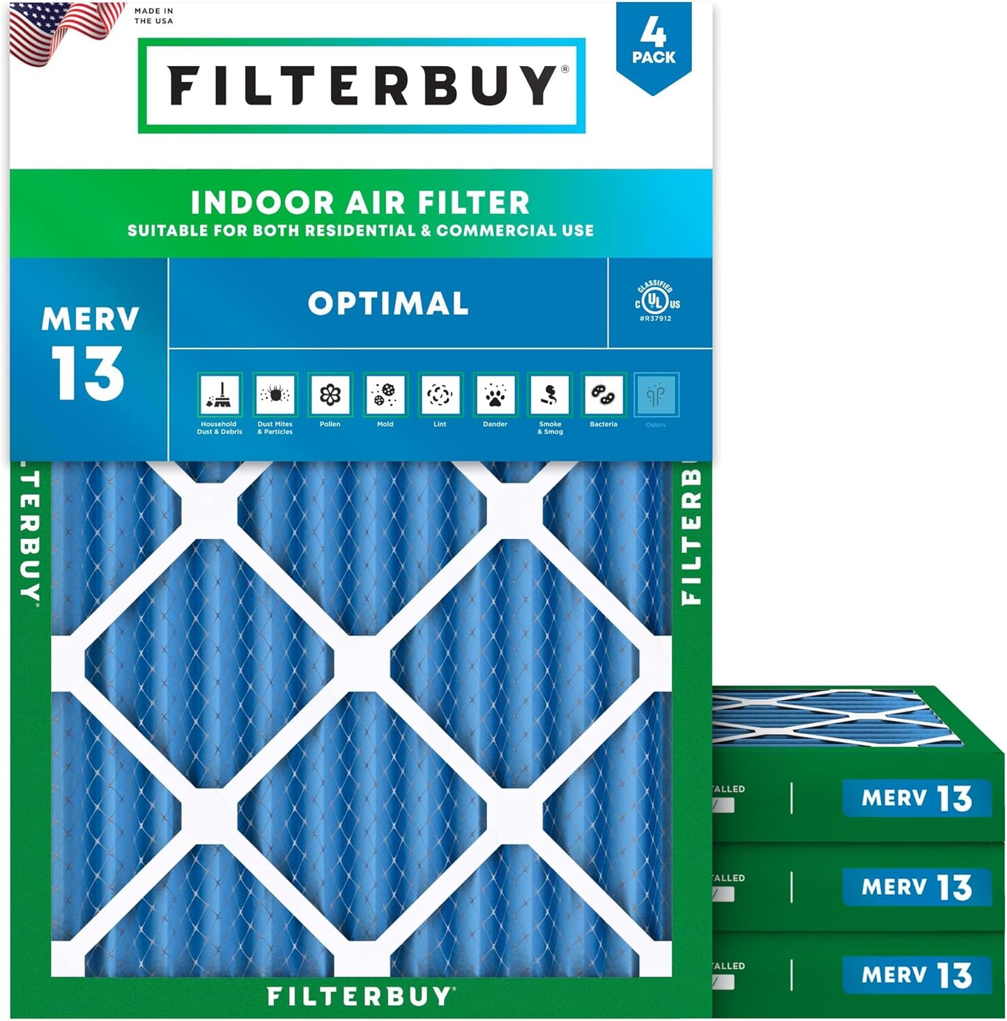 24x30x2 Air Filter MERV 13 for Optimal Smoke & Allergy Defense