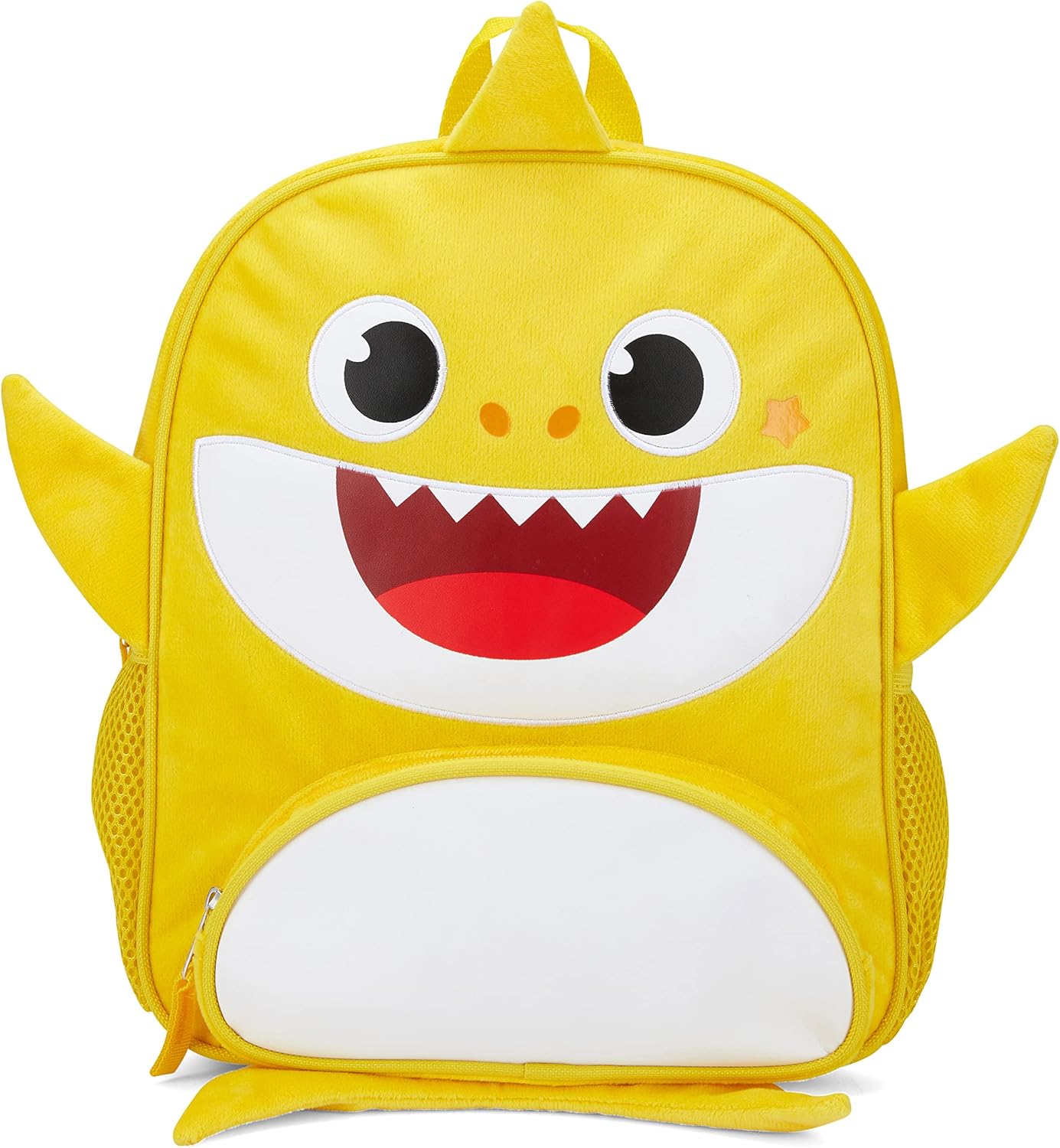 Baby Shark 12in Plush Backpack for Kids with 3D Fins & Comfort