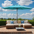 Outdoor Patio Umbrella 9FT Market Umbrella with Crank & Tilt - Sturdy