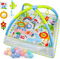 Baby Play Gym Mat with Ball Pit Activity Gym Center - Tummy Time Fun