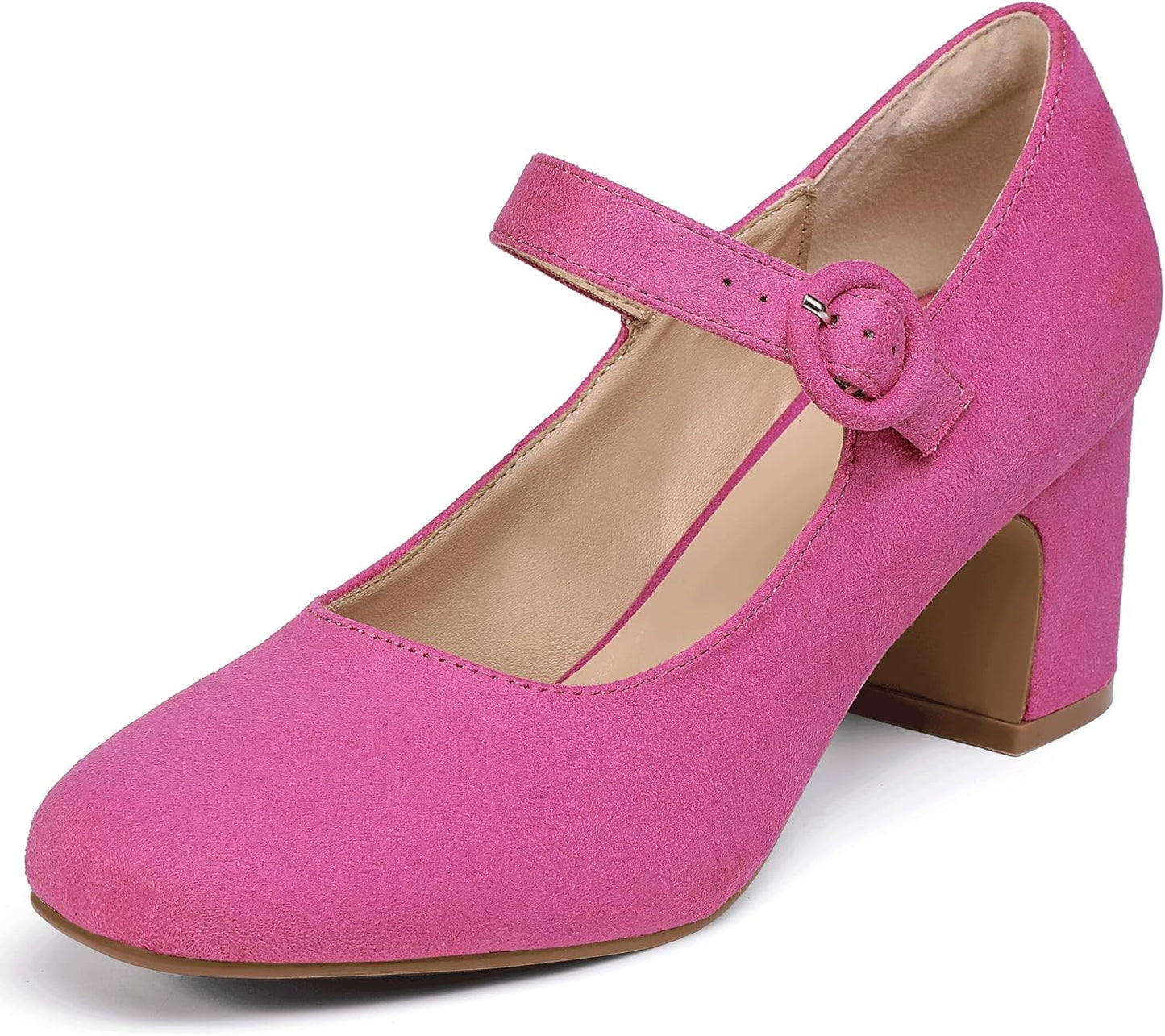 IDIFU Mary Jane Pumps: Elegant Closed Toe Chunky Block Heels
