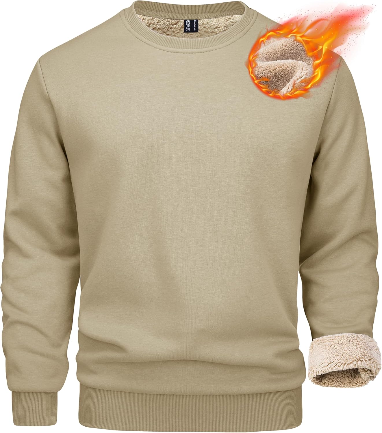 MAGCOMSEN Men's Sherpa Lined Sweatshirts for Ultimate Warmth