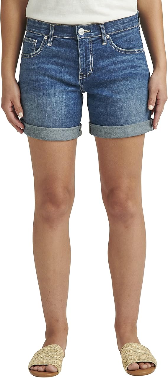 Jag Jeans Women's Alex Mid Rise Boyfriend Short for Comfort