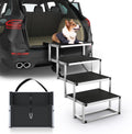 Dog Stairs for Car Foldable Ramp 4 Steps - Wide Portable Stairs