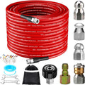 50FT Sewer Jetter Kit for Pressure Washer - 5800PSI Drain Cleaner Hose