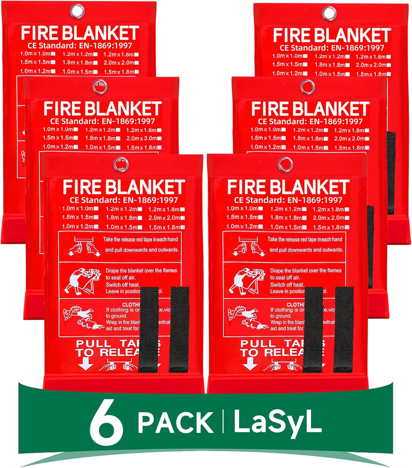 LaSyL Fire Suppression Blanket for Home Safety and Camping