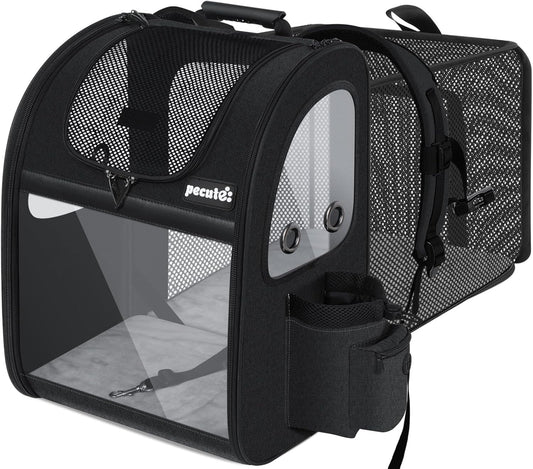 Pecute Pet Carrier Backpack for Small Dogs and Cats Travel
