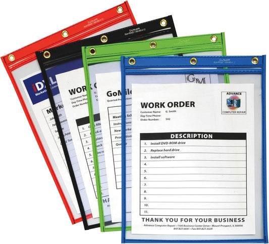 C-Line Heavy Duty Super Heavyweight Stitched Shop Ticket Holders