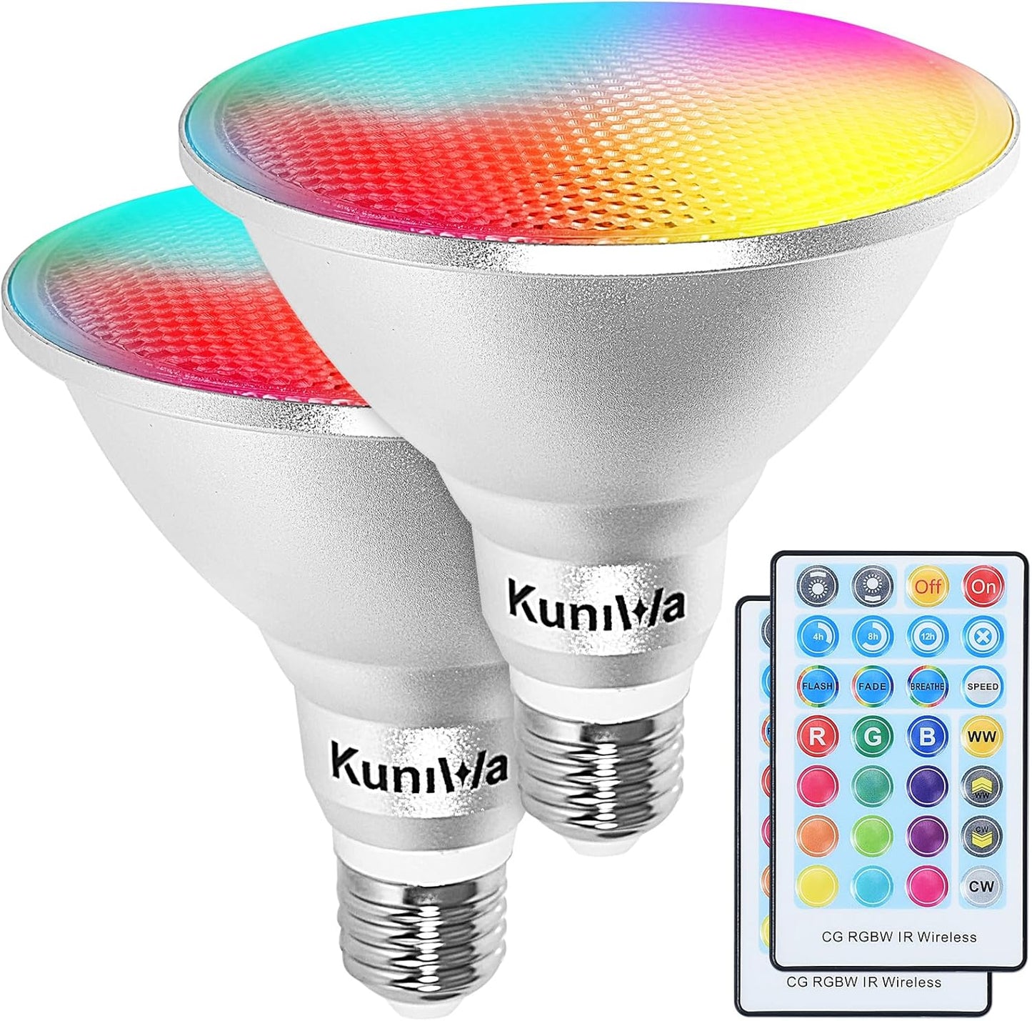 30W RGBW LED PAR38 Flood Light Bulbs for Outdoor Decoration