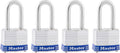 Master Lock Outdoor Padlock with Key 4 Pack - Keyed-Alike Security