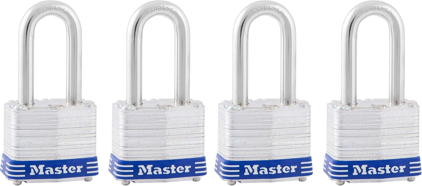 Master Lock Outdoor Padlock Set - Keyed-Alike 4 Pack Security
