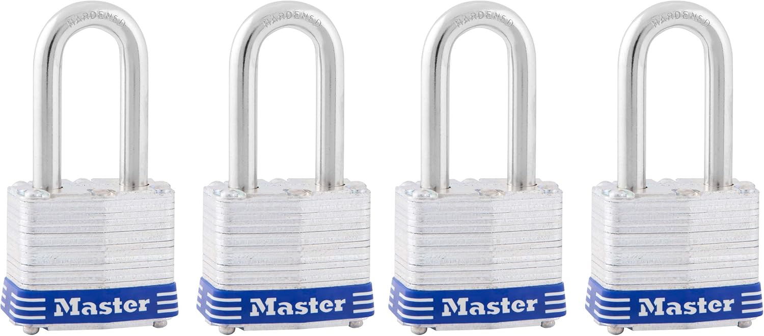 Master Lock Outdoor Padlock Set - Keyed-Alike 4 Pack Security