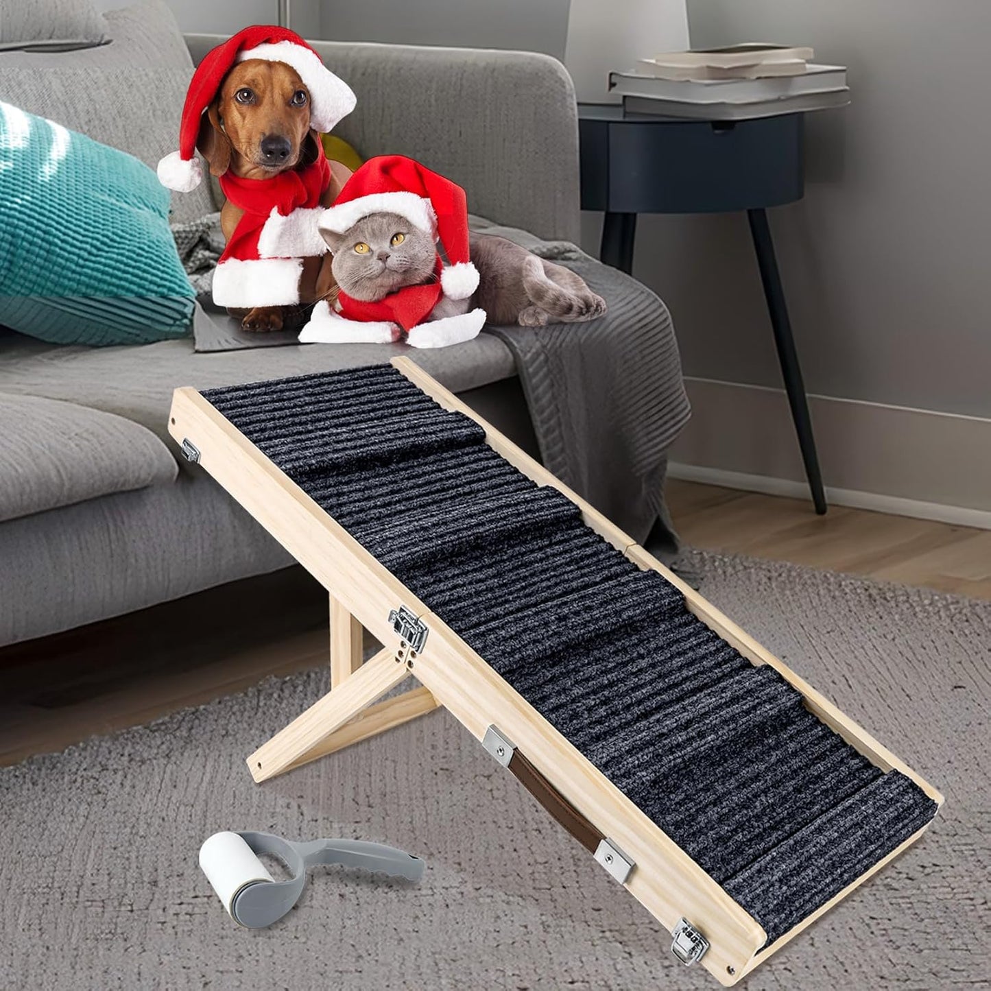 Wooden Folding Portable Pet Ramp for Small and Medium Dogs