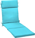 Arden Outdoor Chaise Cushion 21 in x 72 in Pool Blue - Palm Print