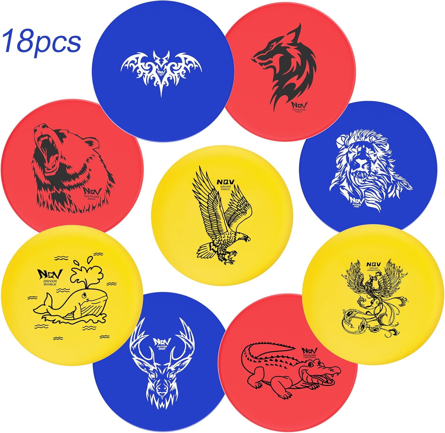 NQV 18-Piece Disc Golf Set for Family Fun!