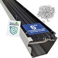FlowGuard 6 in Gutter Cover System - 50-Year Thermal Thaw Black