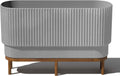 Veradek Demi Raised Long Planter with Wooden Stand - Modern Elevated
