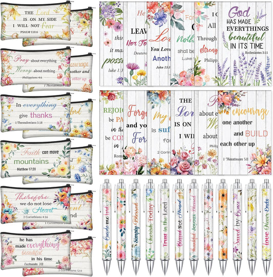 Cholemy 36-Pc Christian Gift Set: Inspiring Bible Stationery
