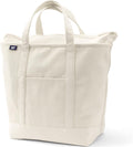 Zip Top Canvas Tote Bag - Heavy-Duty Cotton Carryall