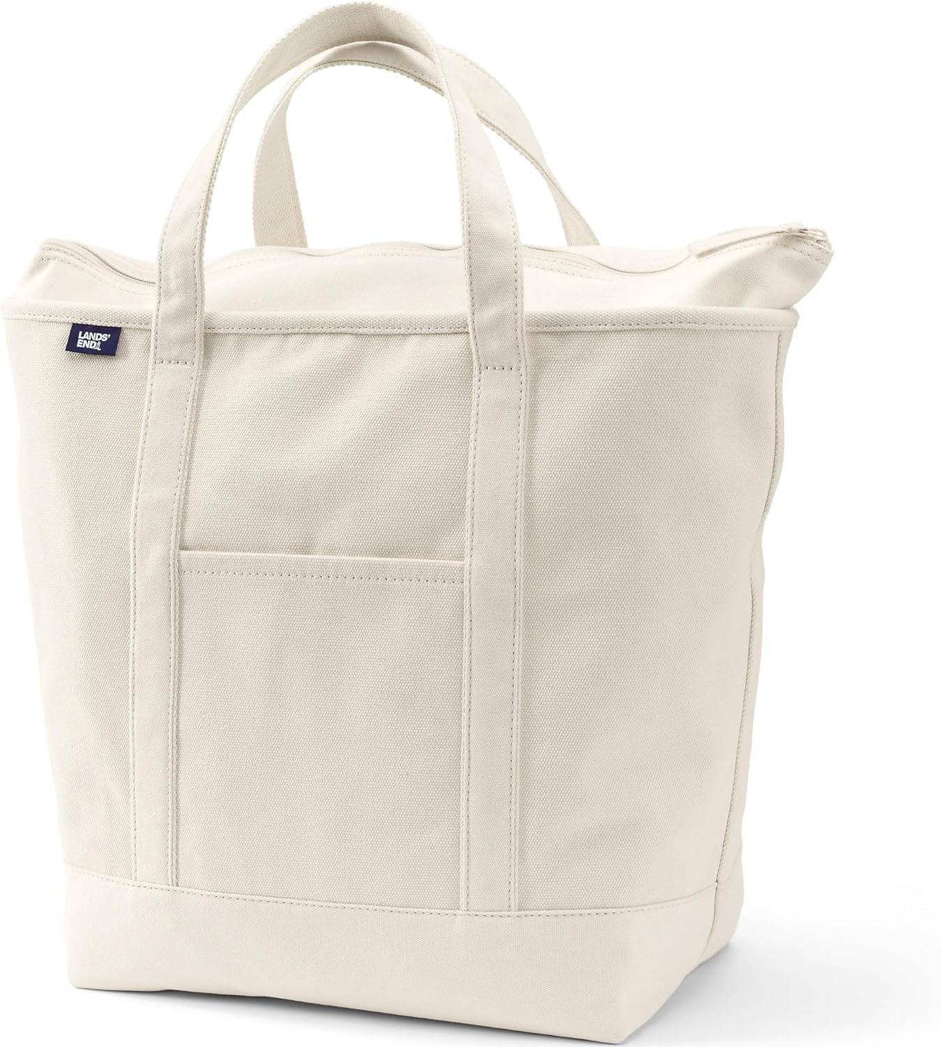 Durable Lands' End Zip Top Canvas Tote Bag for Every Occasion