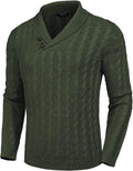 COOFANDY Men's Shawl Collar Pullover Sweater Slim Fit - Classic Knit