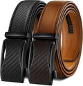 KEMISANT Mens Ratchet Belt 2 Units - Exact Fit, Adjustable Length
