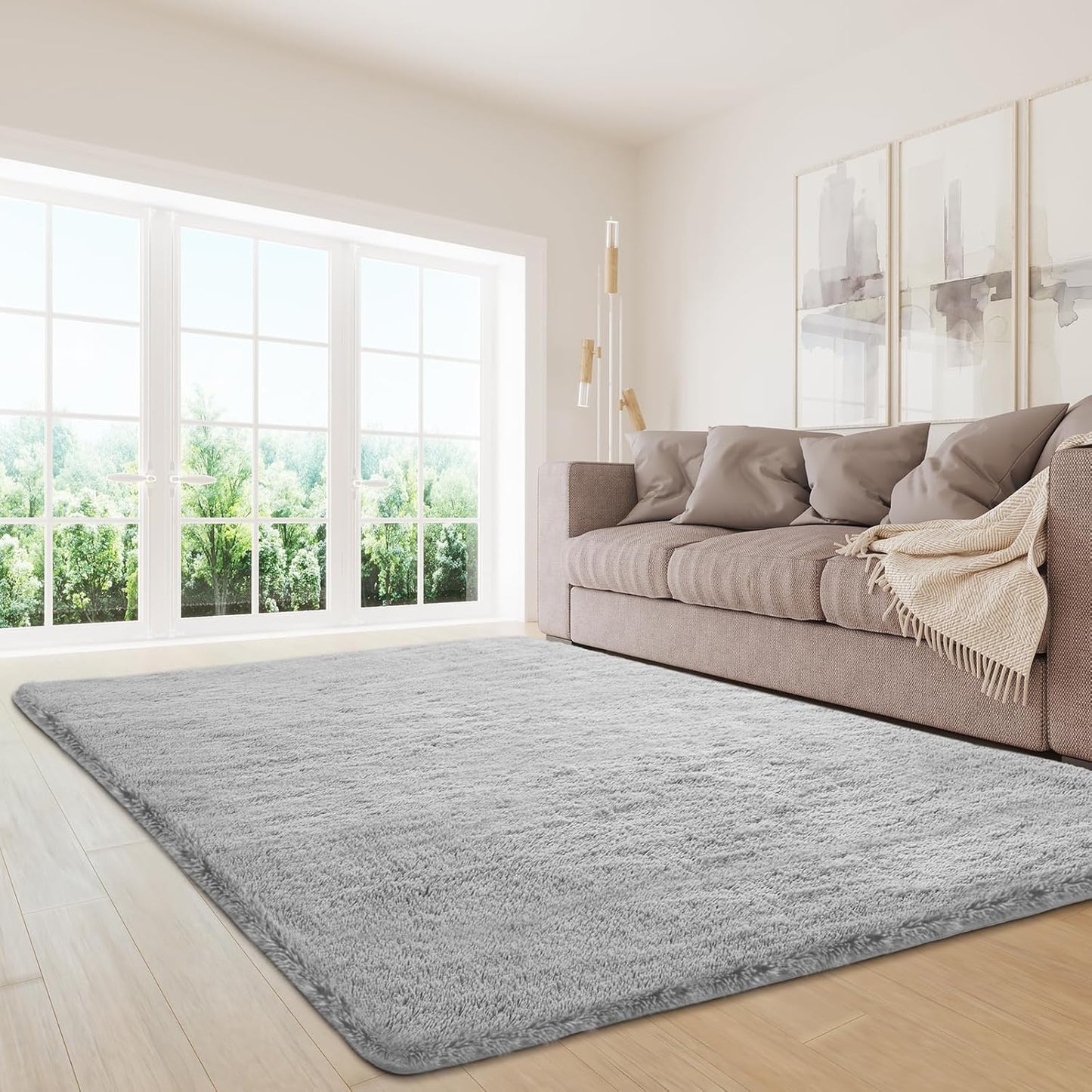 Luxury Living Room Rugs 6X9 Fluffy Soft Area Rug for Home