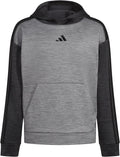 adidas Boys' Husky Poly Hoodie - Cozy Black Heather
