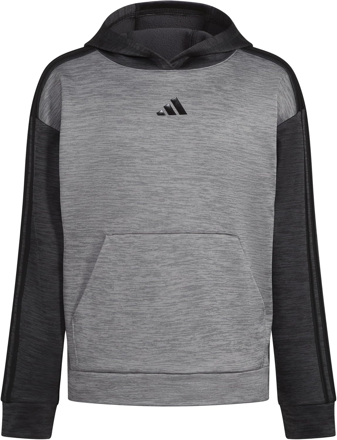 adidas Boys' Husky Poly Hoodie - Cozy Black Heather