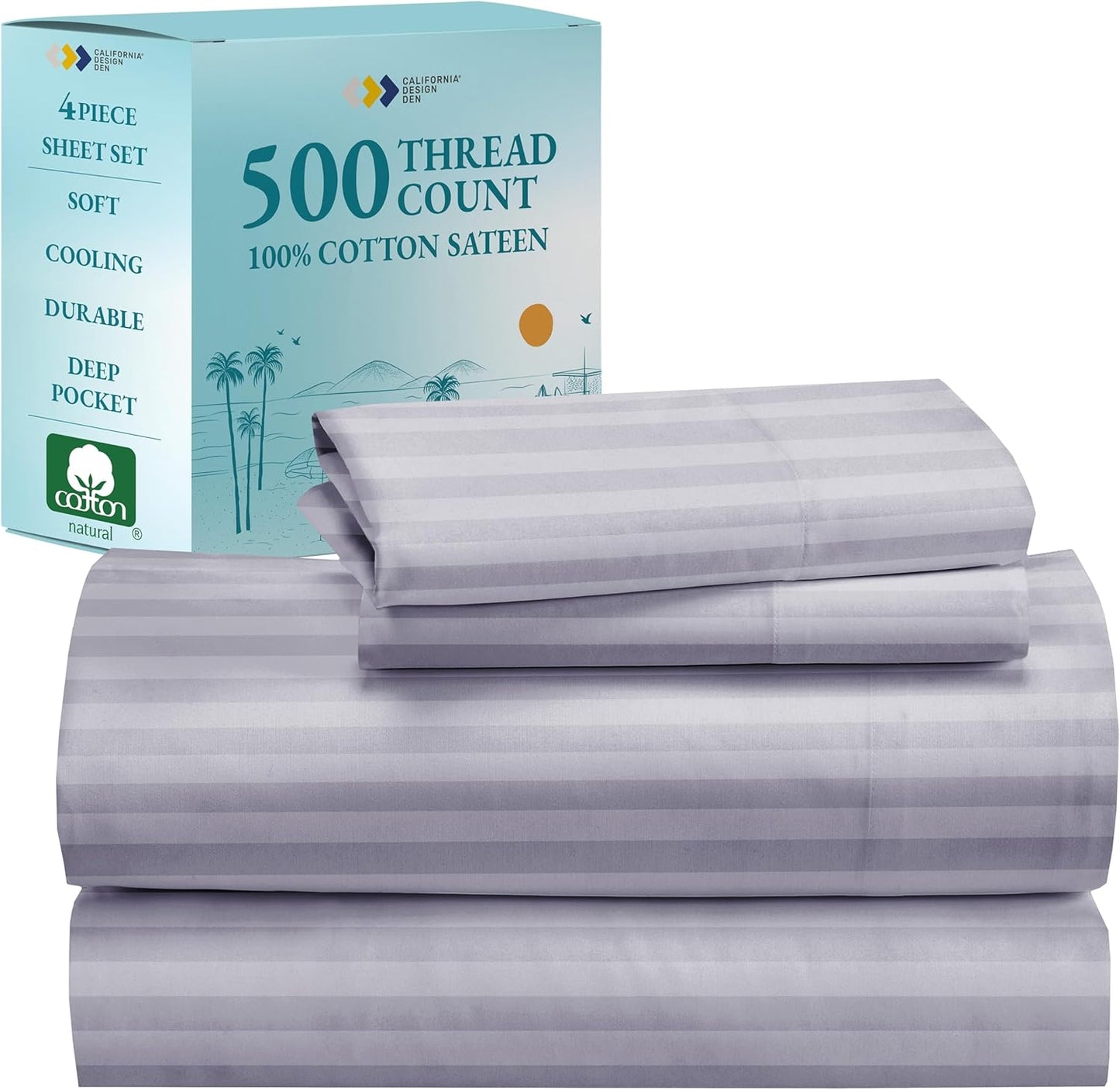 Cooling King Sheet Sets with Deep Pockets for Luxurious Sleep