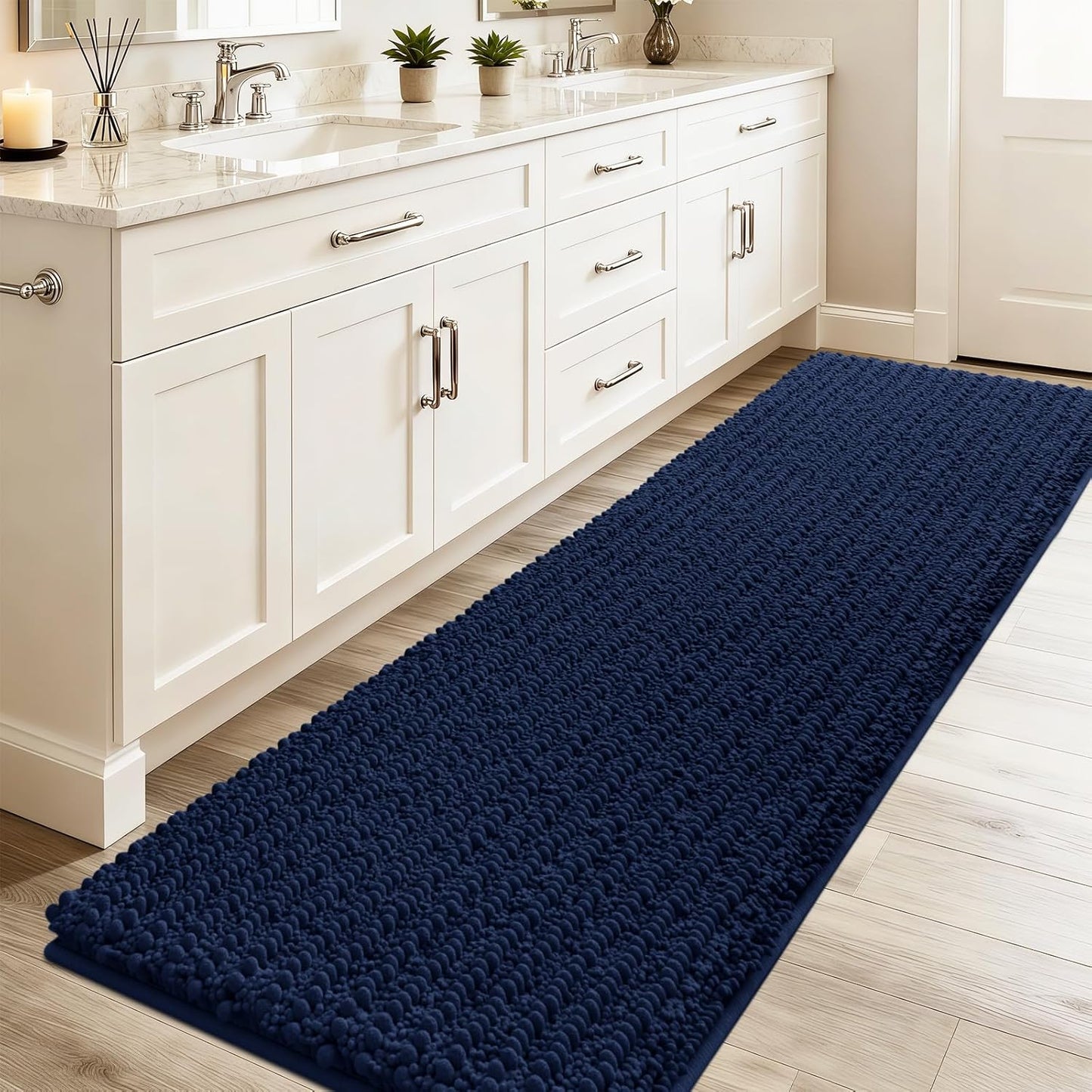 Luxury Navy Blue Bathroom Rug Mat for Ultimate Comfort and Style