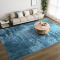 Merelax 5x7 Blue Living Room Area Rug for Modern Spaces